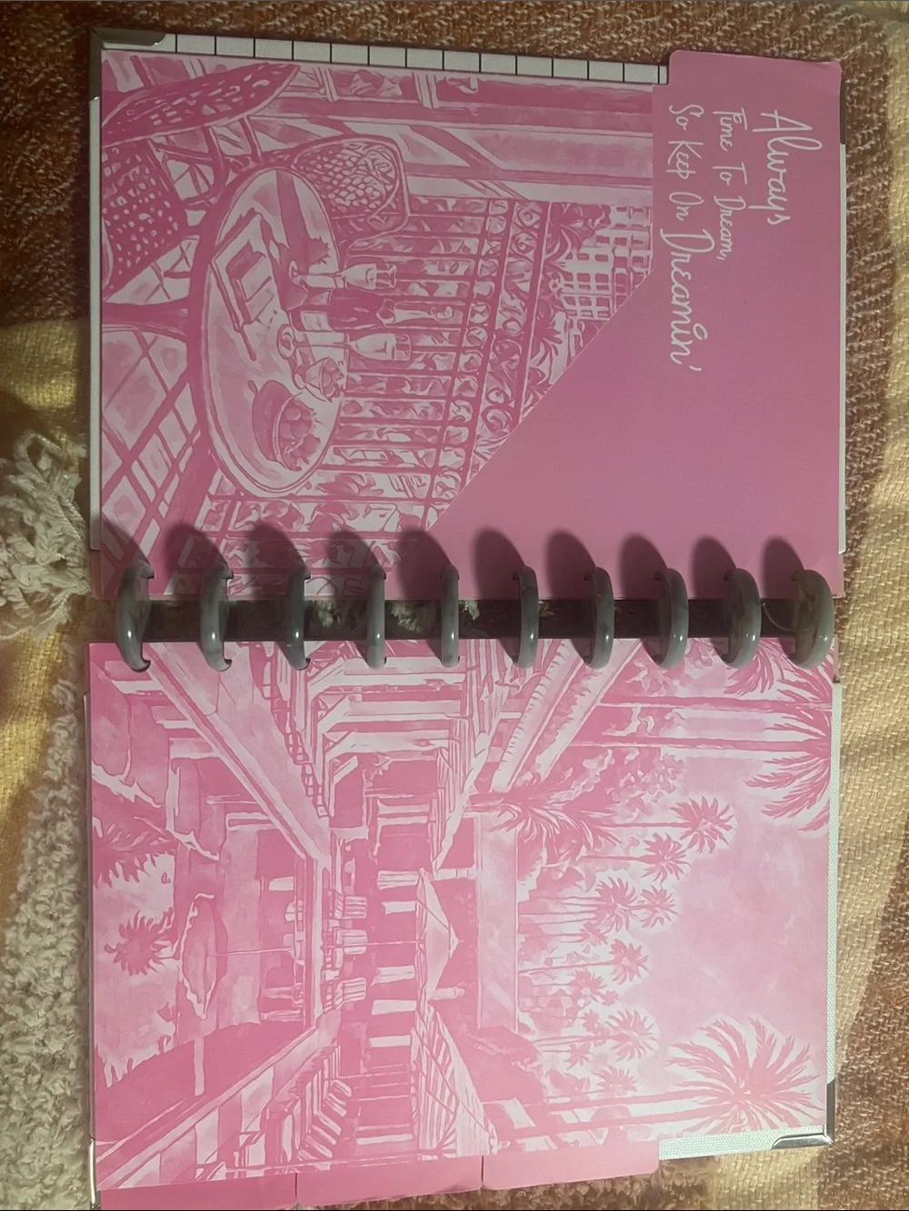 Daily Grind Planner- Pixiepop cover, dividers, and key chain